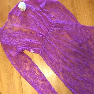 🦋Purple Lace Photoshoot Maxi Dress long Sleeve 🦋